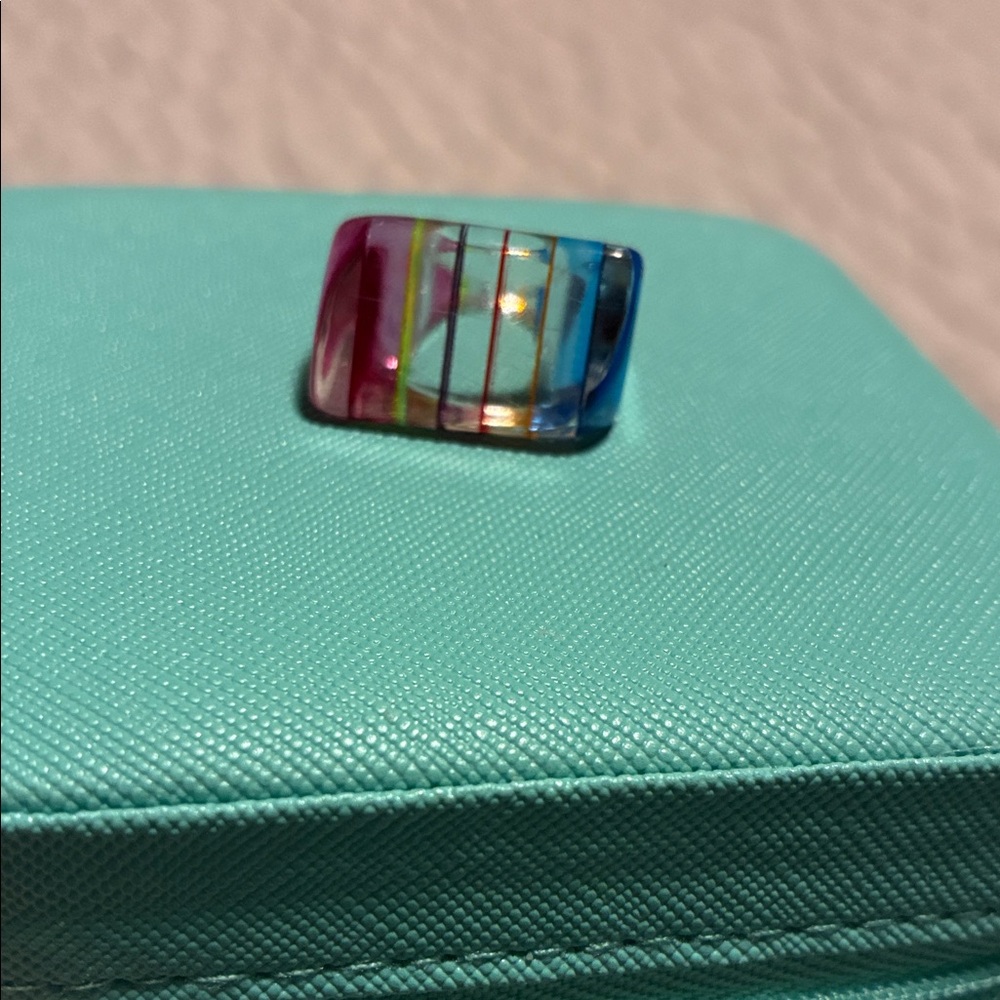 Multicolor Striped Ring - image 1